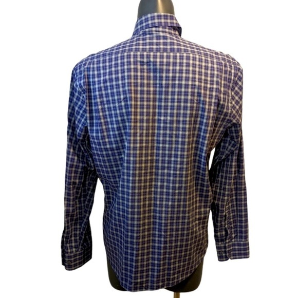 HR2 purple plaid button front shirt large - Picture 4 of 8